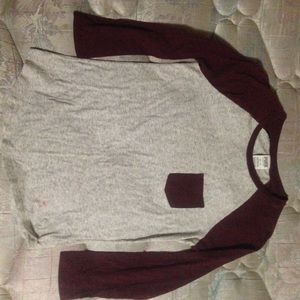 VS Pink Mid Sleeve Baseball T-Shirt